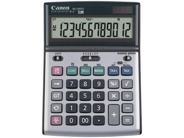Canon BS-1200TS Desktop Calculator 12-Digit LCD Display 8507A010
