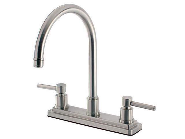 Kingston Brass KS8798DLLS 8 Inch Center Kitchen Faucet - Satin Nickel
