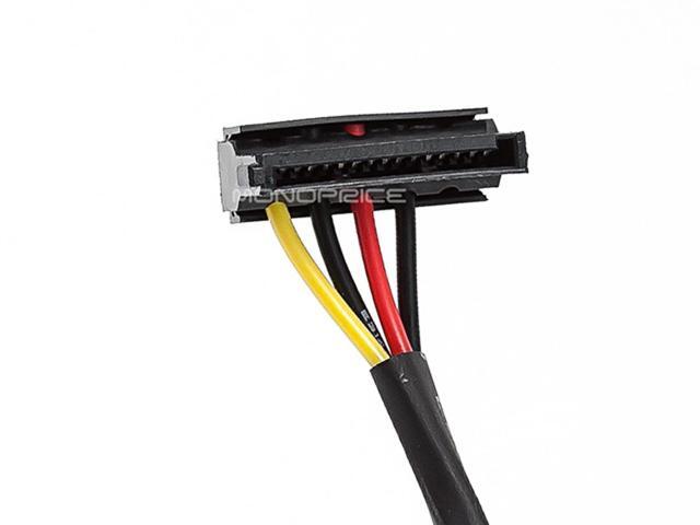 Monoprice 12-inch 4-pin MOLEX Male to 2x 15-pin SATA II Female Power Cable w/Net Jacket