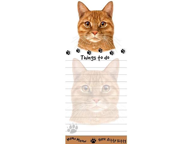 'Tabby Cat Magnetic List Pads' Uniquely Shaped Sticky Notepad