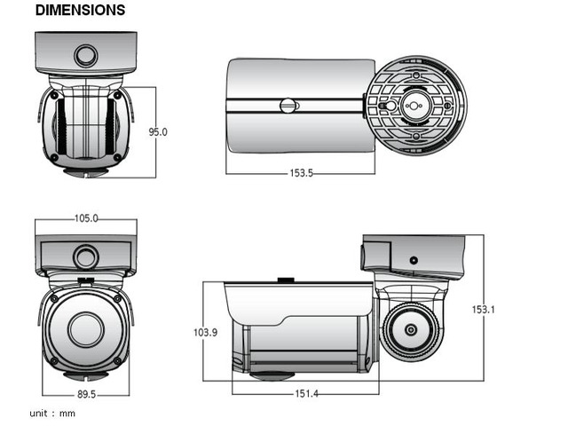 Eyemax Outdoor Bullet IR Camera HD SDI, EX SDI, 8 COB IR 2.8-12mm ( Optional Dual Power ) Optional Dual Power, Wall Bracket, Heavy Duty Vandal...