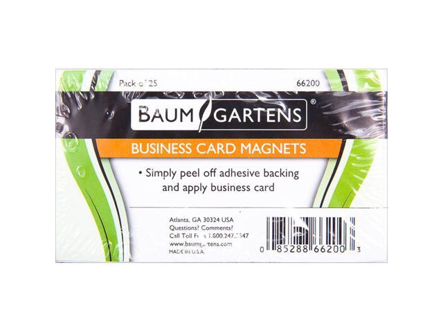 Baumgartens Business Card Magnets 3 1/2 x 2 White Adhesive Coated 25/Pack 66200