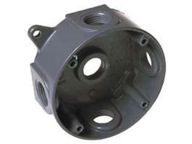 Bell Round Weatherproof Box,5 Inlet,16 cu. In 5361-0