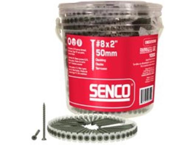 SENCO 08D200W 8-Gauge 2 in. Exterior Collated Decking Screw (1,000-Pack)