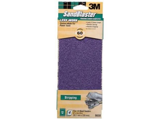 Photos - Other Power Tools 3M 3in. X 9in. 60 Grit SandBlaster Finishing Sander Clip-On Sandpaper 9650 