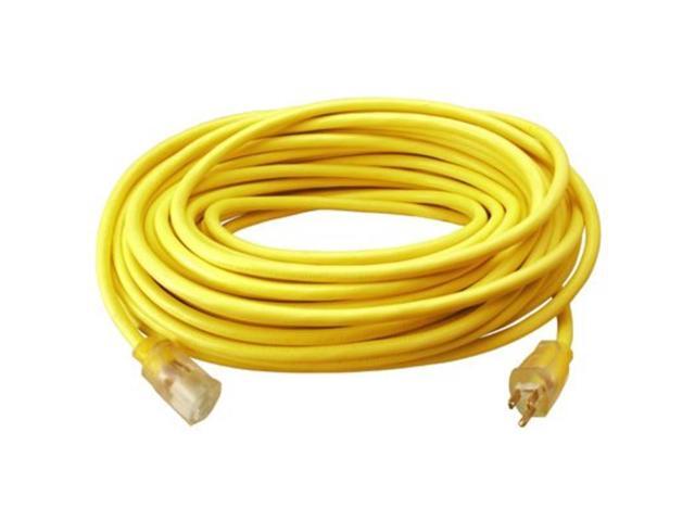 50' Yellow Round Vinyl Extension Cord Master Electrician Extension Cords 02588ME