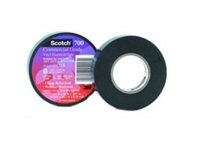 Tape Elec 3/4In 66Ft 0.007In 3M Wire Terminal Ends 4218-BA-40 Black Vinyl