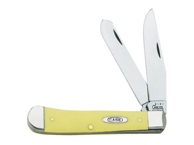 Case Cutlery 3254 CV Yellow Handle Trapper, 2 Blade