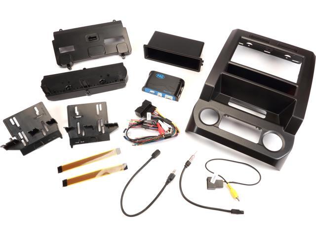 PAC - Integrated Radio Replacement Dash Kit with Climate and Steering Wheel Controls for Select Ford F-Series Trucks - Black - image 4