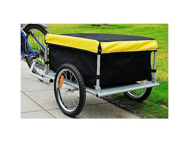 Aosom Elite Bike Cargo / Luggage Trailer - Yellow / Black