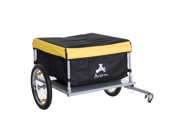 Aosom Elite Bike Cargo / Luggage Trailer - Yellow / Black