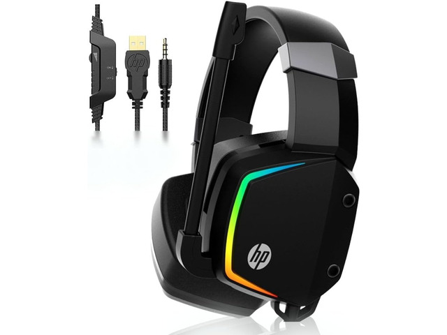 HP H320 USB 3.5mm Wired 7.1 Surround Sound Over Ear Gaming Headset Mic