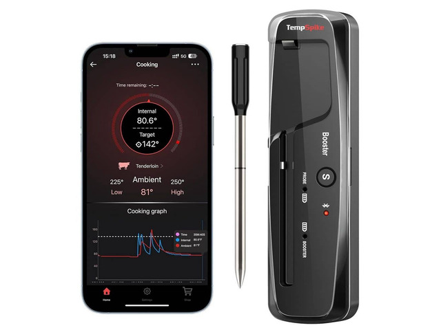 Thermopro Tempspike Lite 500ft Wireless Bluetooth Meat Thermometer For Cooking And Grilling