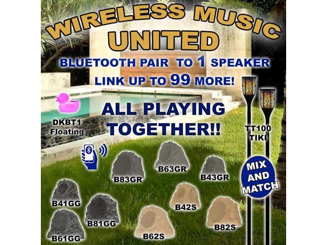 Theater Solutions B61GG Fully Wireless 100 Watt Rechargeable Battery Bluetooth 6.5 Rock Speaker Granite Grey Link Up To 99 Speakers Wirelessly - image 7