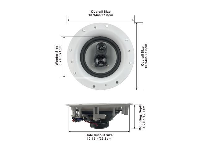 Acoustic Audio CSic84 Frameless 8 In Ceiling 5 Speaker Set 3 Way Home Theater Speakers - image 2