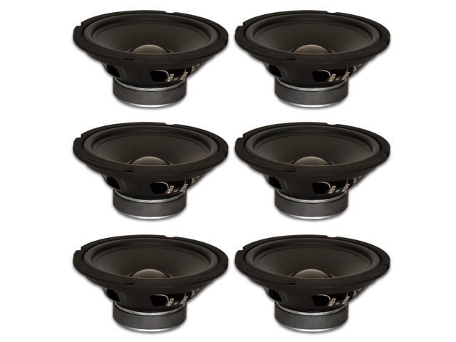 6 Goldwood Sound GW-8024 Rubber Surround 8' Woofers 190 Watts each 4ohm Replacement Speakers