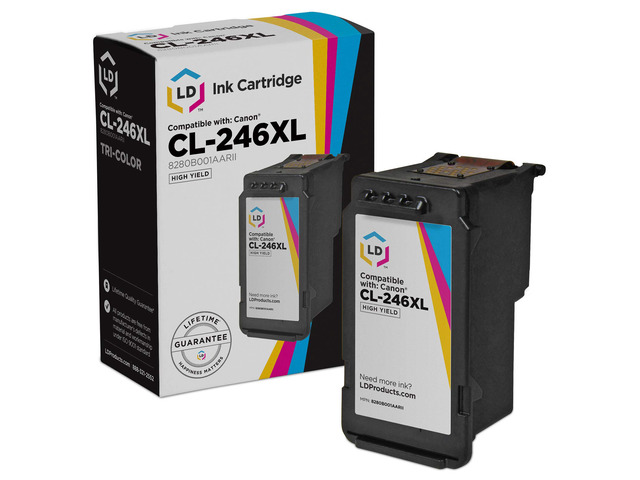 LD Remanufactured Replacement for Canon CL-246XL / 8280B001AA High Yield Color Inkjet Cartridge for use in Canon PIXMA iP2820, MG2420, MG2520,...