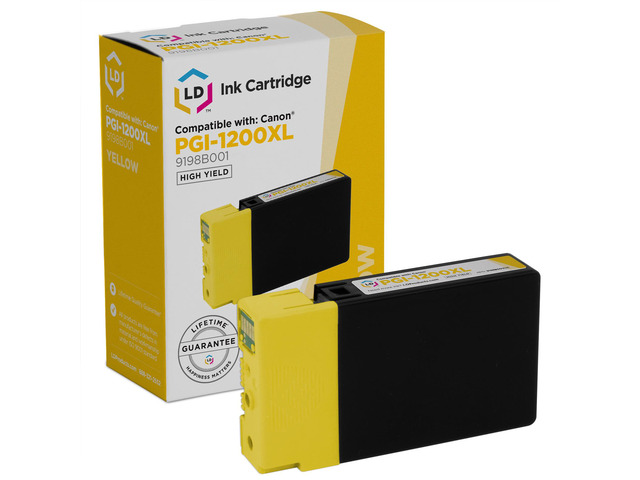 LD Compatible Replacement for Canon PGI-1200XL / 9198B001 High Yield Yellow Inkjet Cartridge for use in Canon Maxify MB2020, and MB2320 Printers