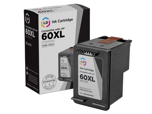 LD Remanufactured Ink Cartridge Replacements for HP CC641WN HP 60 XL Black and HP CC644WN HP 60XL / 60 Color (2 Black and 1 Color)