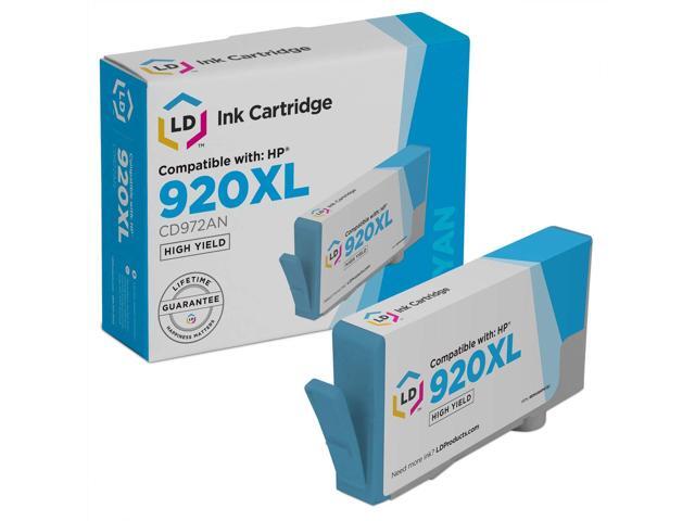 LD Products Remanufactured Ink Cartridge Replacement for HP 920XL CD972AN High Yield (Cyan)