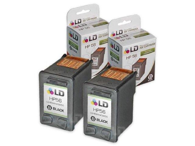 LD Products Remanufactured Ink Cartridge Replacement for HP 56 C6656AN (Black, 2-Pack) Compatible with Deskjet 450 450cbi 450ci 450wbt 5150 5150v...