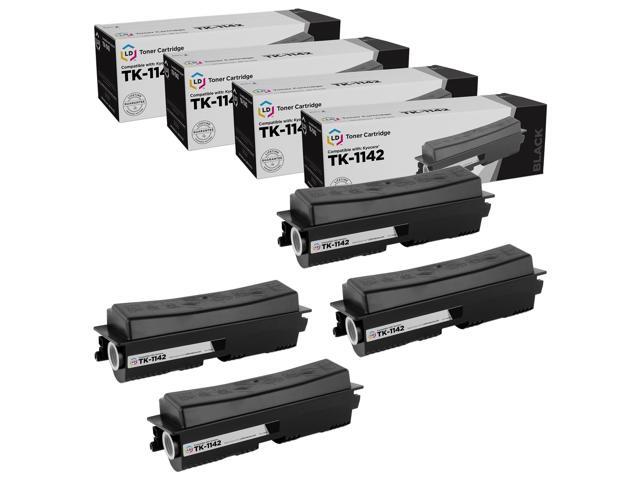 LD Products Toner Cartridge Compatible with Replacement for Kyocera TK-1142 (Black, 4-Multipack)