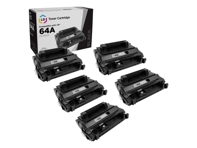 LD Products Compatible Replacement for HP 64 64A Toner Cartridge CC364A Standard Yield (Black, 5-pack)