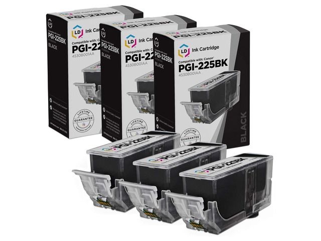 LD Products Compatible Ink Cartridge Replacement for Canon PGI-225BK 4530B001AA (Pigment Black, 3-Pack)