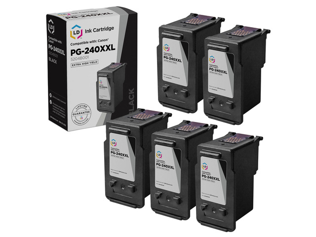 LD Products Remanufactured Ink Cartridge Replacement for Canon PG-240XXL 5204B001 Extra High Yield (Black, 5-Pack)