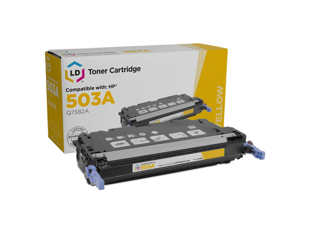 LD Remanufactured Replacement Laser Toner Cartridge for Hewlett Packard Q7582A (HP 503A) Yellow