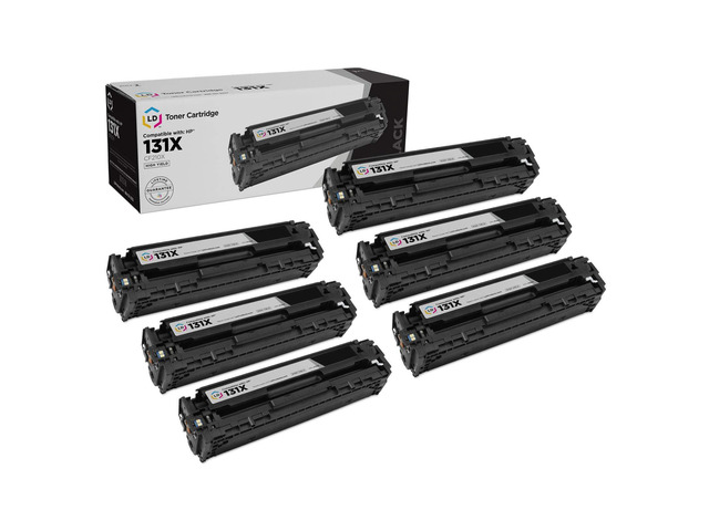 LD Products Remanufactured Toner Cartridge Replacement for HP 131X CF210X High Yield (Black, 6-Pack)
