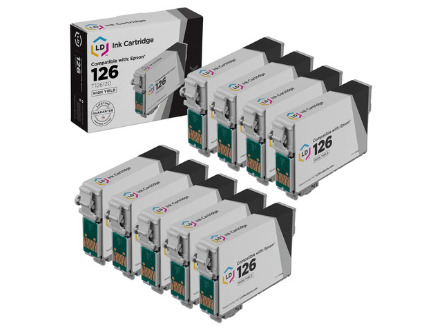 LD Products Replacement for Epson 126 Ink Cartridges T126120 T126 High Yield (Black, 9-Pack)