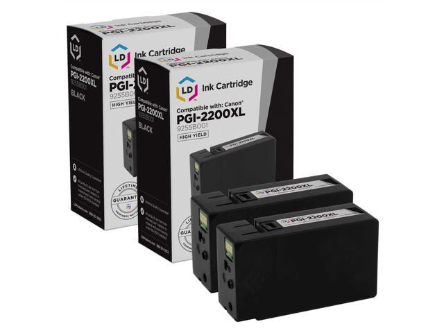 LD Compatible Ink Cartridge Replacement for Canon PGI-2200XL 9255B001 High Yield (Black, 2-Pack) Compatible with Canon MAXIFY MB5320 MB5020 iB4020...