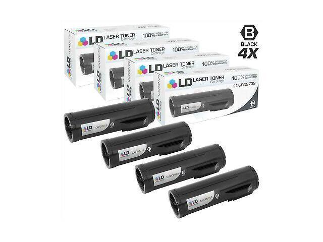 LD Products Compatible Toner Cartridge Replacement for Xerox 106R02722 High Yield (Black, 4-Pack)