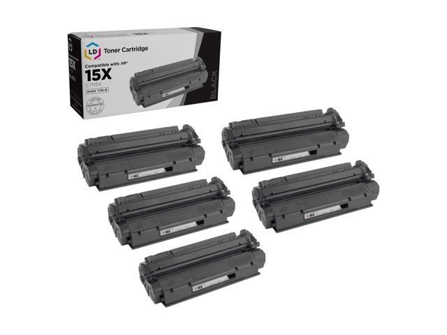 LD Products Compatible Toner Cartridge Replacement for HP 15X C7115X High Yield (Black, 5-Pack)