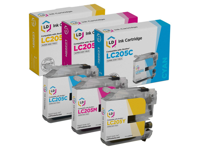 LD for Brother LC-205 3pk LC205C LC205M LC205Y MFCJ4320DW J4420 J4620