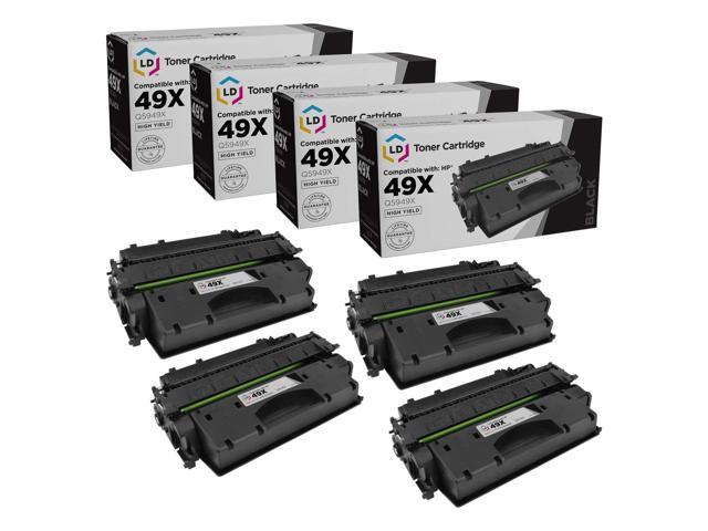 LD Products Compatible Toner Cartridge Replacement for HP 49X Q5949X High Yield (Black, 4-Pack) For use in HP Printer LaserJet: 1320, 1320n,...