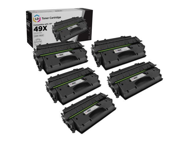LD Products Compatible Toner Cartridge Replacement for HP 49X Q5949X High Yield (Black, 5-Pack) For use in HP Printer LaserJet: 1320, 1320n,...
