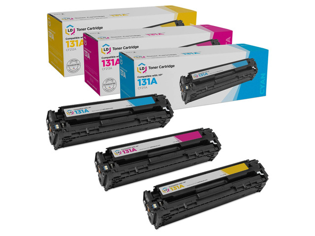 LD Products Remanufactured Toner Cartridge Replacement for HP 131A (1 Cyan, 1 Magenta, 1 Yellow, 3-Pack)