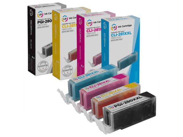 LD Products Compatible Ink Cartridge Replacements for PGI-280XXL CLI-281XXL Super High Yield 281 Ink Cartridges