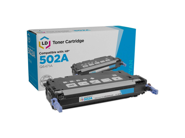LD Reman Replacement for HP 502A / Q6471A Cyan Toner Cartridge