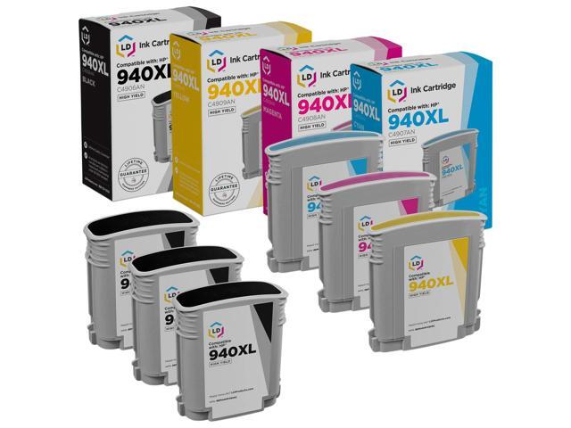 LD Products Remanufactured Ink Cartridge Replacement for HP 940XL High Yield (3 Black, 1 Cyan, 1 Magenta, 1 Yellow, 6-Pack)