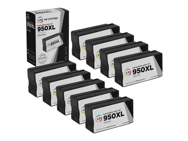 LD Products Compatible Ink Cartridge Replacement for HP 950XL CN045AN High Yield (Black, 9-Pack) For use in and works with HP OfficeJet Pro 251dw,...