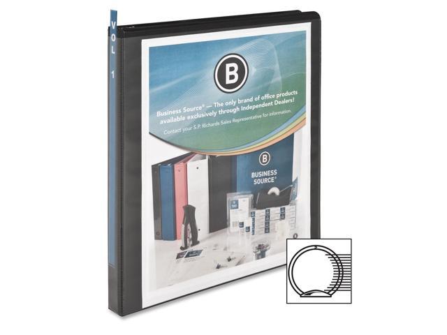 Business Source View Binder w/ 2 Inside Pockets 1/2' Capacity Black 09950