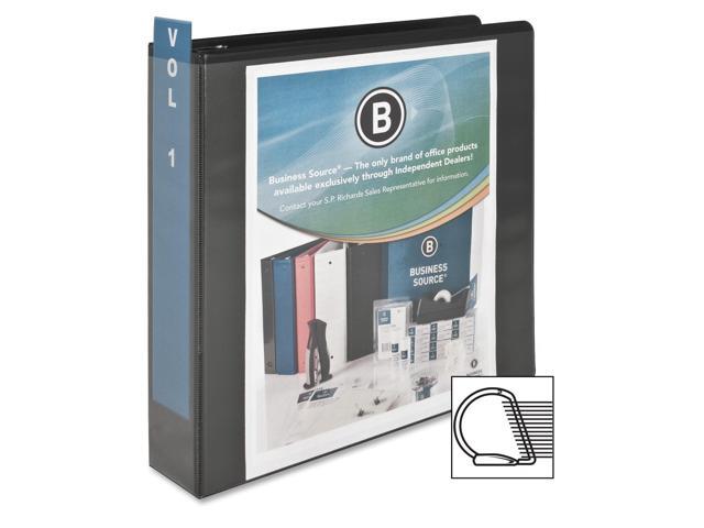 Business Source D-Ring View Binder 2' Capacity 11x8-1/2' Black 28448