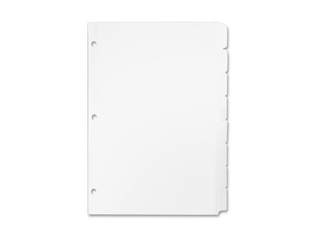 Business Source Erasable Tab Indexes 3HP 8-Tabs 11'x8-1/2' White 20073