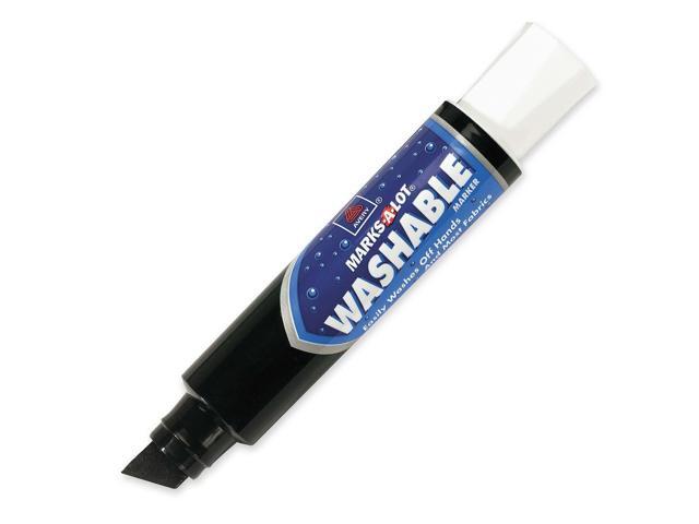 Avery Jumbo Tip Markers Washable Desk Style Chisel Tip Black 24158
