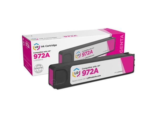 LD Compatible Ink Cartridge Replacements for HP 972A L0R89AN (Magenta)