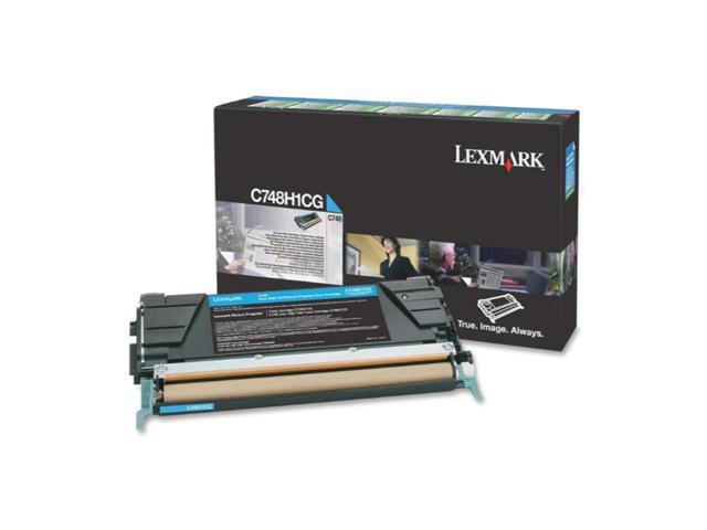 Cyan High Yield Toner Cartridge for Lexmark C748H1CG C748DE, C748DTE, C748E, Genuine Lexmark Brand