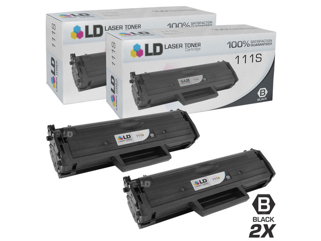 LD Compatible Replacements for Samsung MLT-D111S Set of 2 Black Laser Toner Cartridges for use in Samsung Xpress M2020W, and M2070FW Printers